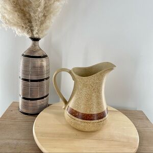 Pottery vintage water pitcher, decor, boho